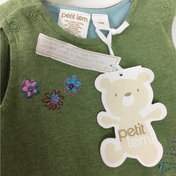 Petit Lem Baby Girl Romper 2 Piece Size 3 Month New - Picture 6 of 7